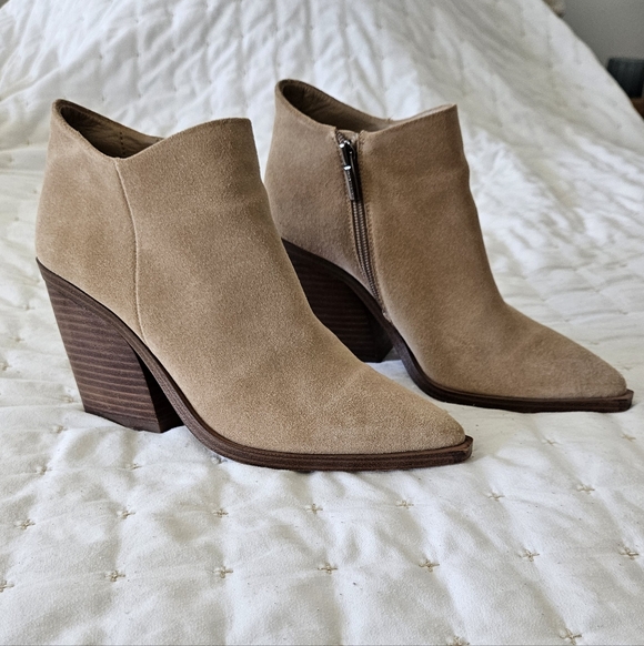 Vince Camuto Shoes - Light Tan Suede Booties